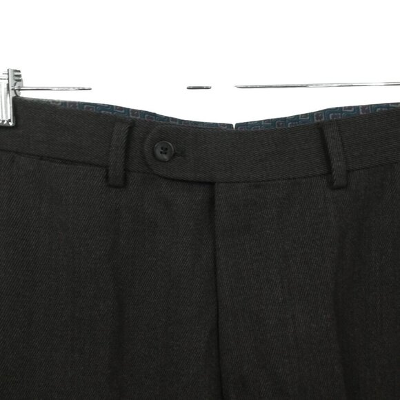 Hiltl The Ultimate Trousers Brown Flat Front Wool Dress Pants Size 38 x 31 - Picture 3 of 12